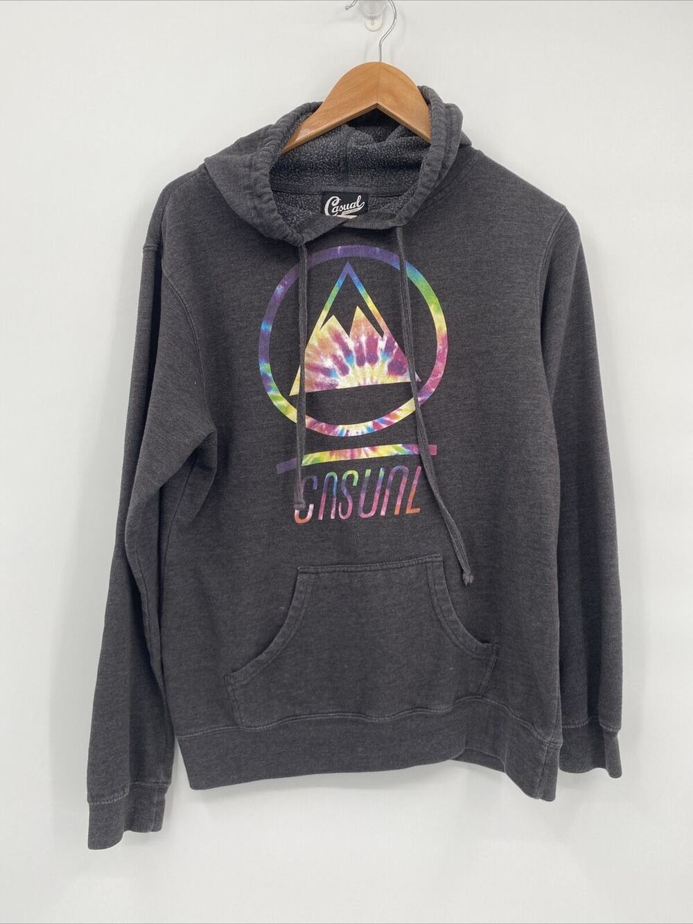 Casual Industrees Womens Long Sleeve Pullover Drawcord Hoodie Sweatshirt Gray L